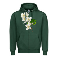 Sports Green Mock Oranges Zipper Hoodie - LillyAllenDesigns