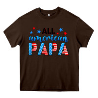 Chocolate Brown All American papa Heavy Core Tee - Neo Western