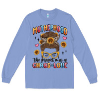 Colony Blue motherhood the perfect mix of chaos and love Long Sleeve Tee - MaliasSmallBusiness