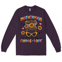 Plum motherhood the perfect mix of chaos and love Long Sleeve Tee - MaliasSmallBusiness