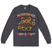 Smoke motherhood the perfect mix of chaos and love Long Sleeve Tee - MaliasSmallBusiness
