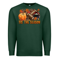 Sports Green Tis' the season Football and maroon helmet Premium Sweatshirt - NancyCooperArtShop