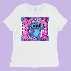 Stitch Ohana Ladies Tee Designed By Zillion Design Studio