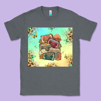 Country Cassette Tapes Classic Tee Designed By Maliassmallbusiness