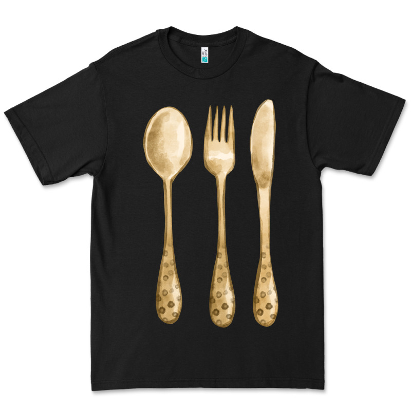 Spoon Fork Knife Fa Element Premium Tee by FaDigitalArtStudio | Teevron