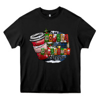Black coffe Heavy Core Tee - CowhideDigitalArt