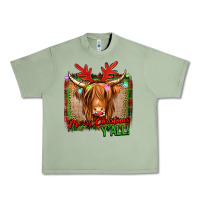Oil Green merry christmas y'all highland cow Urban Heavy Tee - Jasminsmagicworld
