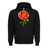 Black All A Twitter Rose Zipper Hoodie - LillyAllenDesigns