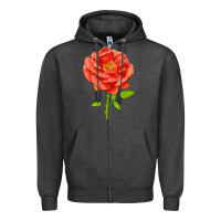 Charcoal Heather All A Twitter Rose Zipper Hoodie - LillyAllenDesigns