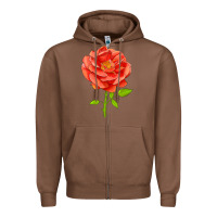 Chestnut All A Twitter Rose Zipper Hoodie - LillyAllenDesigns