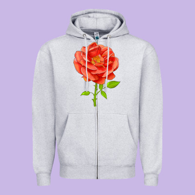 All A Twitter Rose Zipper Hoodie Designed By Lillyallendesigns