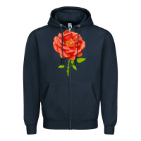 Navy All A Twitter Rose Zipper Hoodie - LillyAllenDesigns