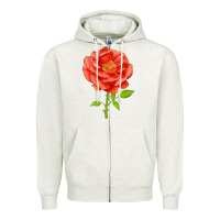 Oatmeal Heather All A Twitter Rose Zipper Hoodie - LillyAllenDesigns