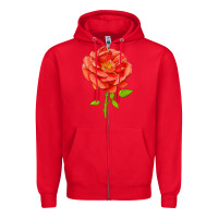 Red All A Twitter Rose Zipper Hoodie - LillyAllenDesigns