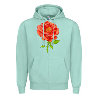 Seafoam All A Twitter Rose Zipper Hoodie - LillyAllenDesigns