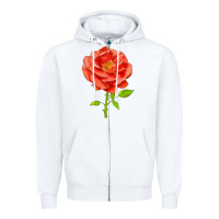 White All A Twitter Rose Zipper Hoodie - LillyAllenDesigns