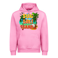 Fuchsia Pink Sun salt sand Urban Hoodie - FaDigitalArtStudio