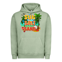 Pigment Oil Green Sun salt sand Urban Hoodie - FaDigitalArtStudio