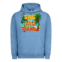 Pigment Pebble Blue Sun salt sand Urban Hoodie - FaDigitalArtStudio