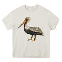 Cream louisiana state bird pelican Heavy Core Tee - BarkalooDesign