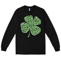 Black leopard shamrock Long Sleeve Tee - MaliasSmallBusiness