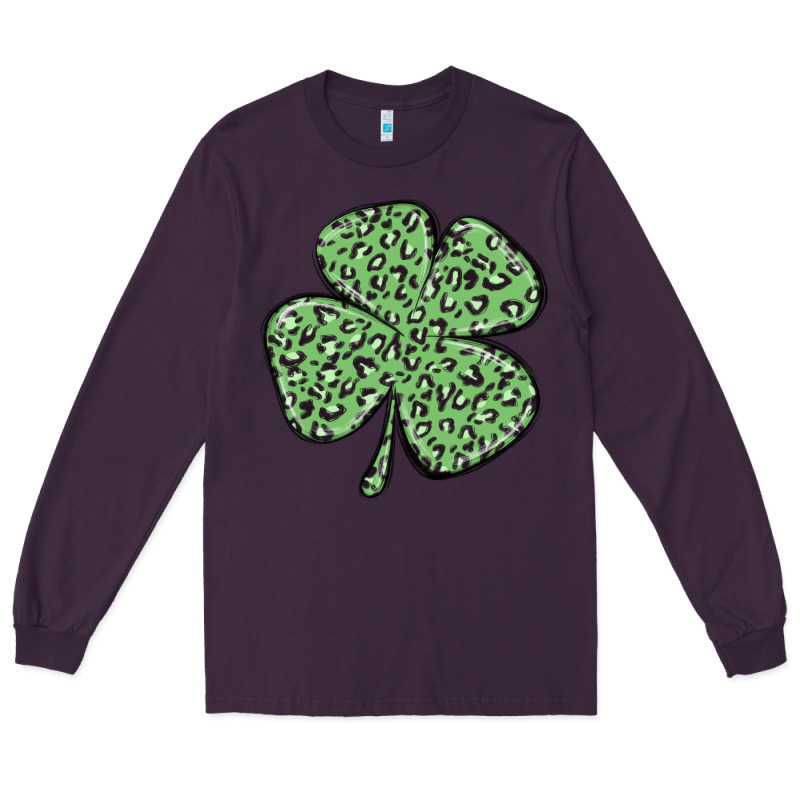 Leopard Shamrock Long Sleeve Tee by MaliasSmallBusiness | Teevron