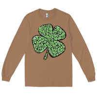 Toasted Coconut leopard shamrock Long Sleeve Tee - MaliasSmallBusiness