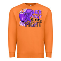 Carrot Her fight is our fight purple ribbon Premium Sweatshirt - NancyCooperArtShop