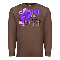 Chestnut Her fight is our fight purple ribbon Premium Sweatshirt - NancyCooperArtShop