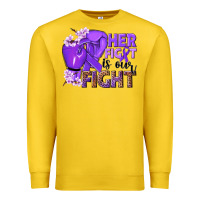 Lemon Her fight is our fight purple ribbon Premium Sweatshirt - NancyCooperArtShop