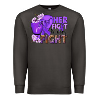 Smoke Her fight is our fight purple ribbon Premium Sweatshirt - NancyCooperArtShop