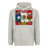 Moon Dust Mexican and Puerto Rico flag Heavyweight Hoodie - texasbilliewilder
