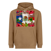 Toasted Coconut Mexican and Puerto Rico flag Heavyweight Hoodie - texasbilliewilder