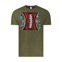 Vintage Olive western pattern and american football Vintage Tee - BarkalooDesign