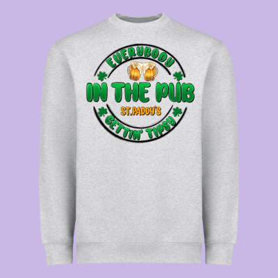 Everybody In The Pub Getting Tipsy Heavyweight Sweatshirt Designed By Maliassmallbusiness