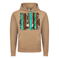 Vintage Coffee western cowhide wood and turquoise glitter brushstrokes Vintage Hoodie - Artiststas