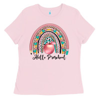 Bubblegum Pink hello preschool Ladies Tee - JahusDesignShop