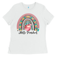 White hello preschool Ladies Tee - JahusDesignShop