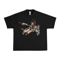 Black Triceratops Horridus Face Urban Heavy Tee - LillyAllenDesigns