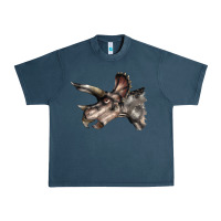 Midnight Navy Triceratops Horridus Face Urban Heavy Tee - LillyAllenDesigns