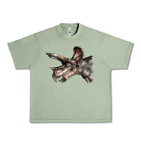 Oil Green Triceratops Horridus Face Urban Heavy Tee - LillyAllenDesigns
