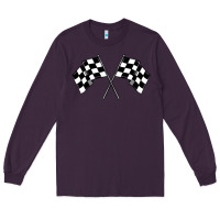 Plum race flag Long Sleeve Tee - MaliasSmallBusiness