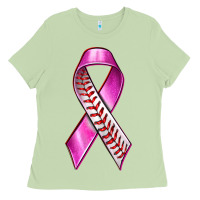 Matcha Breast Cancer Ribbon Baseball Ladies Tee - texasbilliewilder