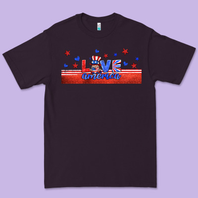 Love America Gnome Libbey Cup Premium Tee Designed By Hra Design Shop