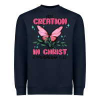 Navy new creation in christ 2 corinthians5.17 Heavyweight Sweatshirt - MaliasSmallBusiness