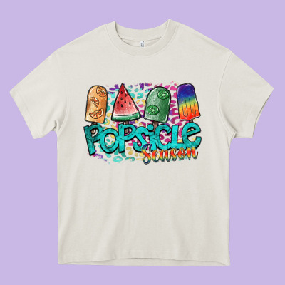 Popsicle Season Heavy Core Tee Designed By Sublimationcraftshop