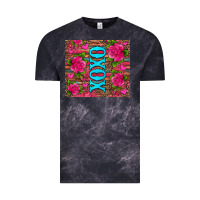 Cloud Black xoxo valentine's day pink roses and hearts Vintage Tee - Jasminsmagicworld