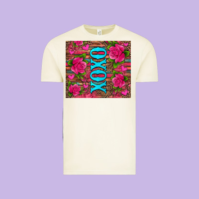 Xoxo Valentine's Day Pink Roses And Hearts Vintage Tee Designed By Jasminsmagicworld