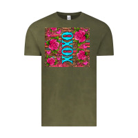 Vintage Olive xoxo valentine's day pink roses and hearts Vintage Tee - Jasminsmagicworld