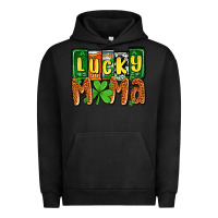 Pigment Black St. Patrick's lucky mama Urban Hoodie - OliviaCreatesArt